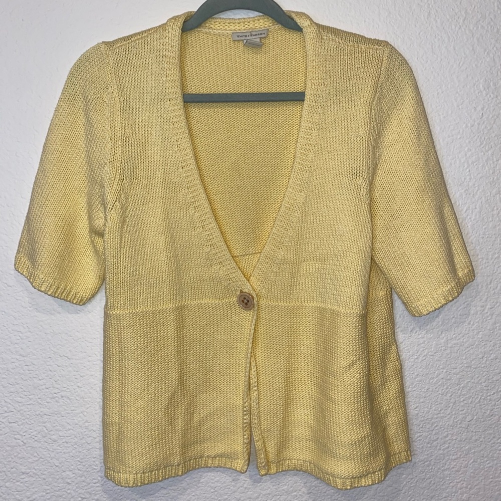 White+Warren knit cover up